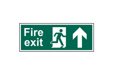 ASEC Fire Exit Arrow Direction Sign 400mm x 150mm