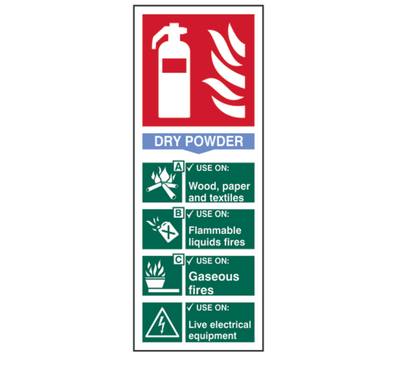 ASEC Fire Extinguisher Signs 82mm x 202mm