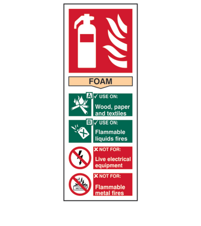 ASEC Fire Extinguisher Signs 82mm x 202mm