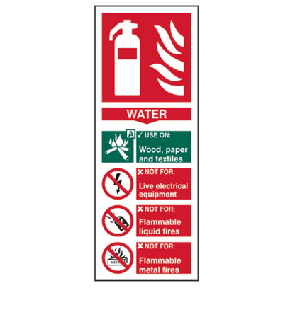 ASEC Fire Extinguisher Signs 82mm x 202mm