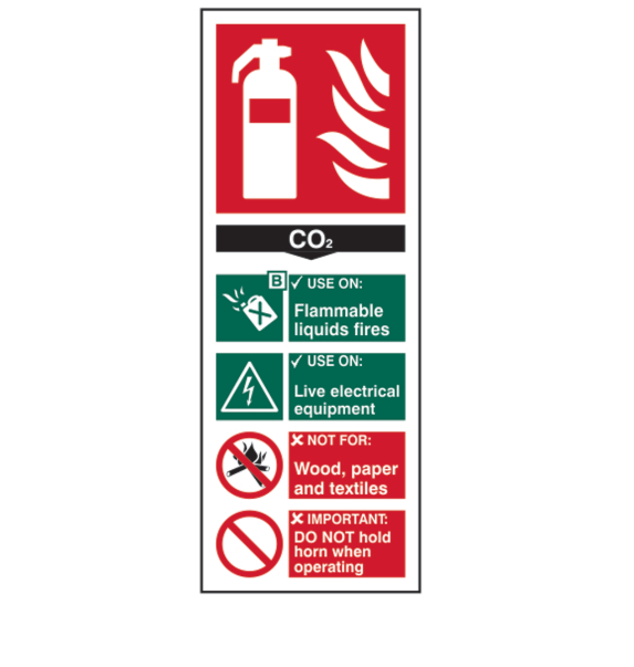 ASEC Fire Extinguisher Signs 82mm x 202mm