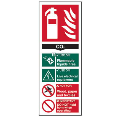 ASEC Fire Extinguisher Signs 82mm x 202mm