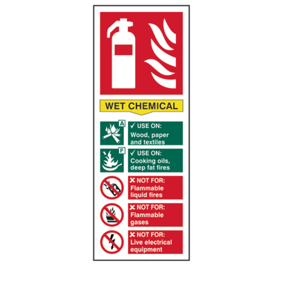 ASEC Fire Extinguisher Signs 82mm x 202mm