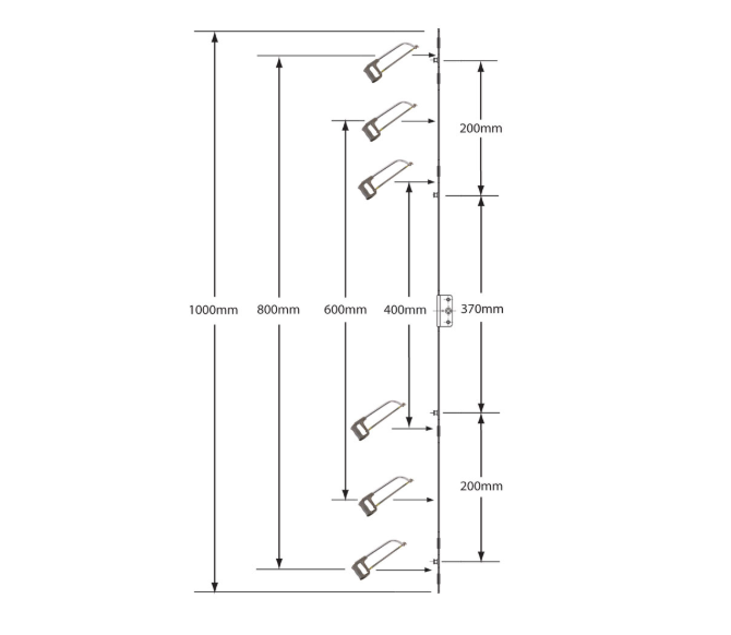 Adaptable Window Espag Rod - 13mm Faceplate