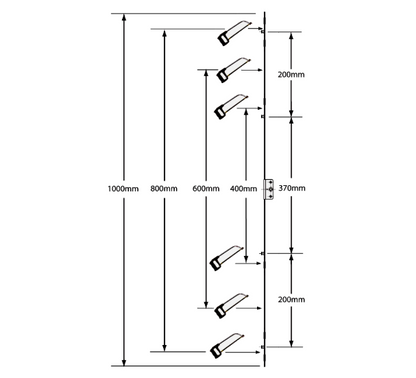 Adaptable Window Espag Rod - 16mm Faceplate
