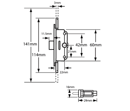 Aubi Saracen Window Gearbox (20mm)