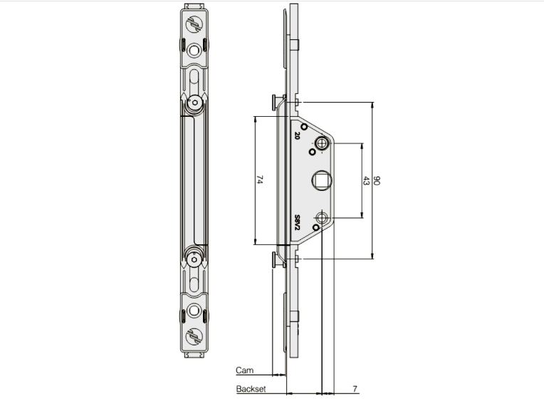 Prolinea Shootbolt Window Gearbox