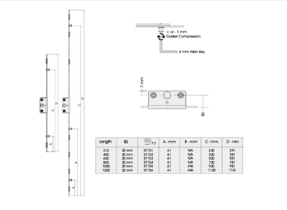 Offset Espag Rod 20mm