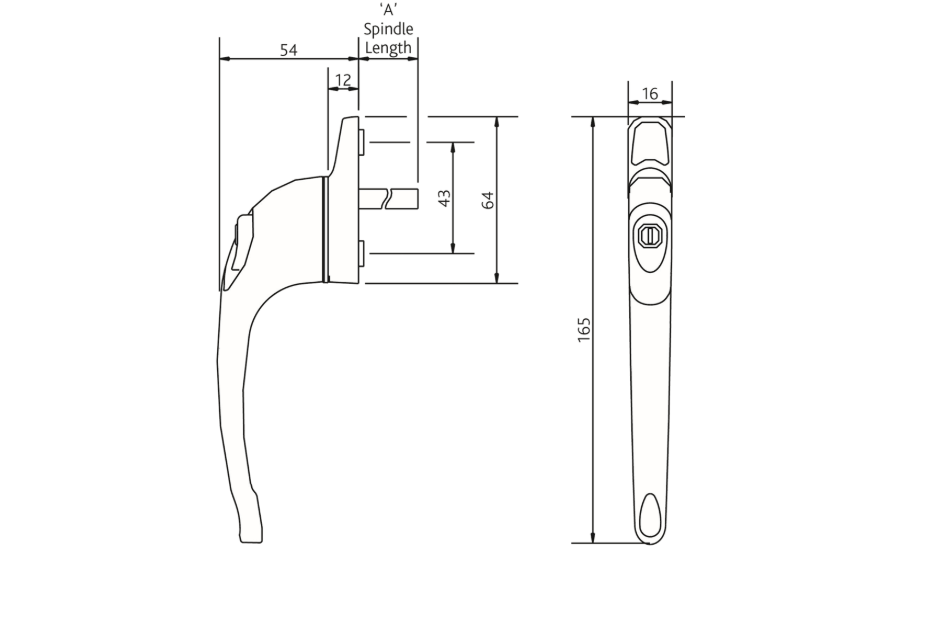 Maxim Inline Locking Espag Handle