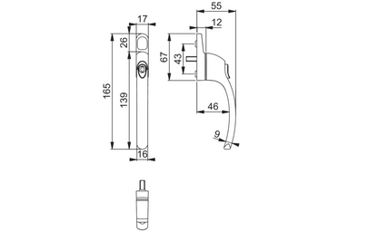 Inline Espag Handle AR720-7/040