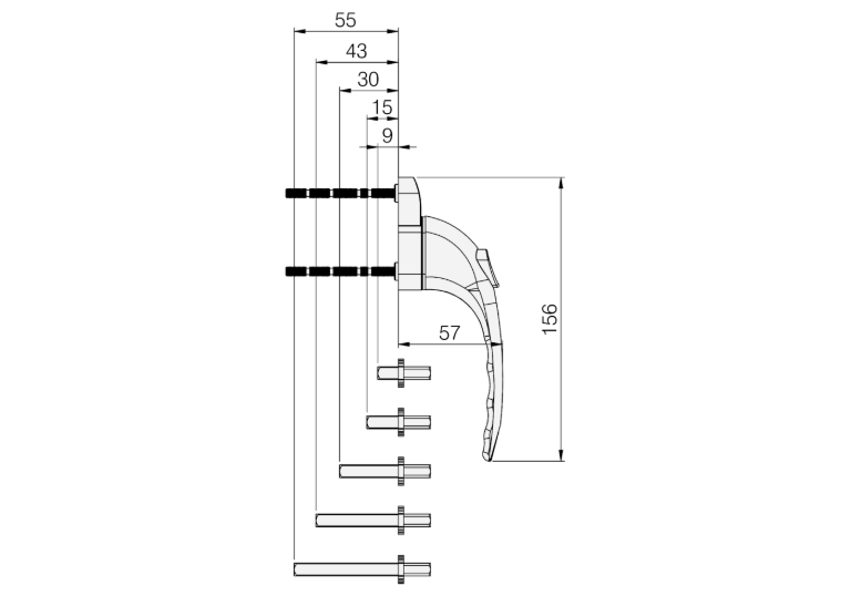Prolinea Inline Espag Handle Multi Spindle