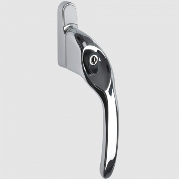 Overture E II Locking Espag Window Handle Offset Handed