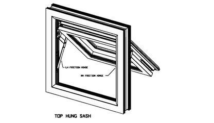 Friction Stay Hinge Restricted Non Handed Top Hung 13mm (1 Pair)