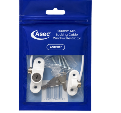 200mm Mini Locking Cable Window Restrictor
