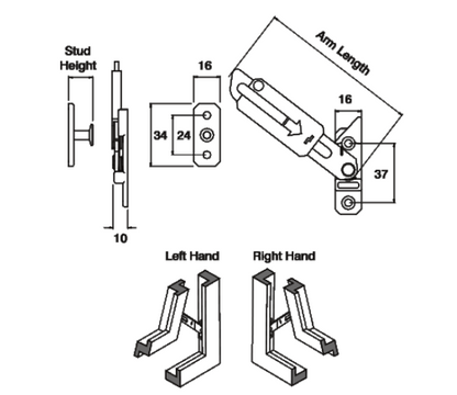 Concealed Locking Window Restrictor Kit