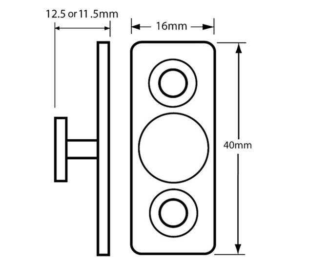 Restrictor Catch Stud Plate