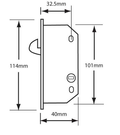 5015 Deadlock To Suit Patio Doors