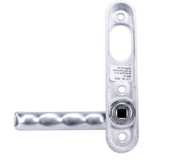 NTech Villa Balcony Door Handle 3 Fix External With Cutout To Suit Scandinavian Oval