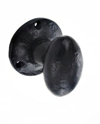 Antique Black Oval Sprung Mortice Knobset