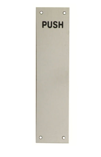 Screen Printed 'PUSH' Finger Plate