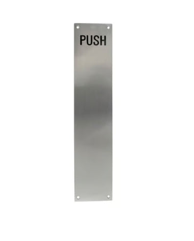 Engraved 'PUSH' Finger Plate