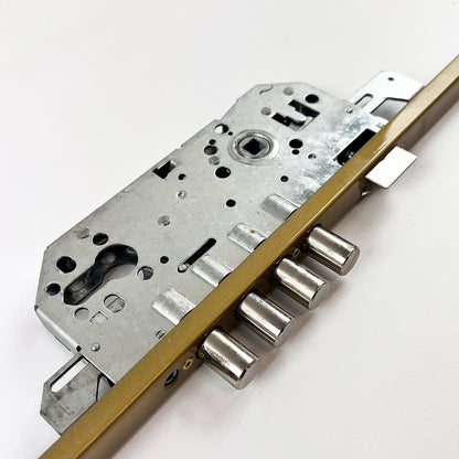 TLB Series 3 Point Latch 10 Pin Bolts U-Rail 20mm Faceplate Multipoint Door Lock - Key Wind