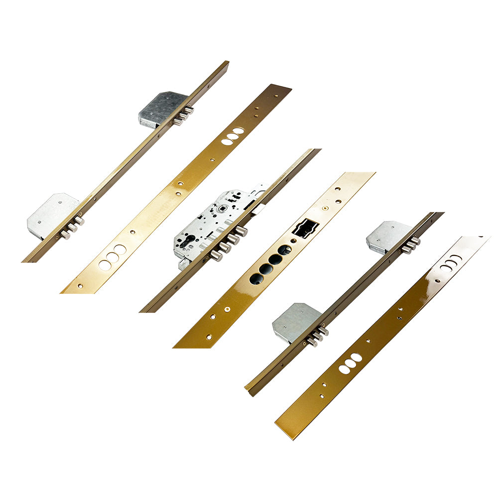 TLB Series 5 Point Latch 16 Pin Bolts U-Rail 20mm Faceplate Multipoint Door Lock - Key Wind