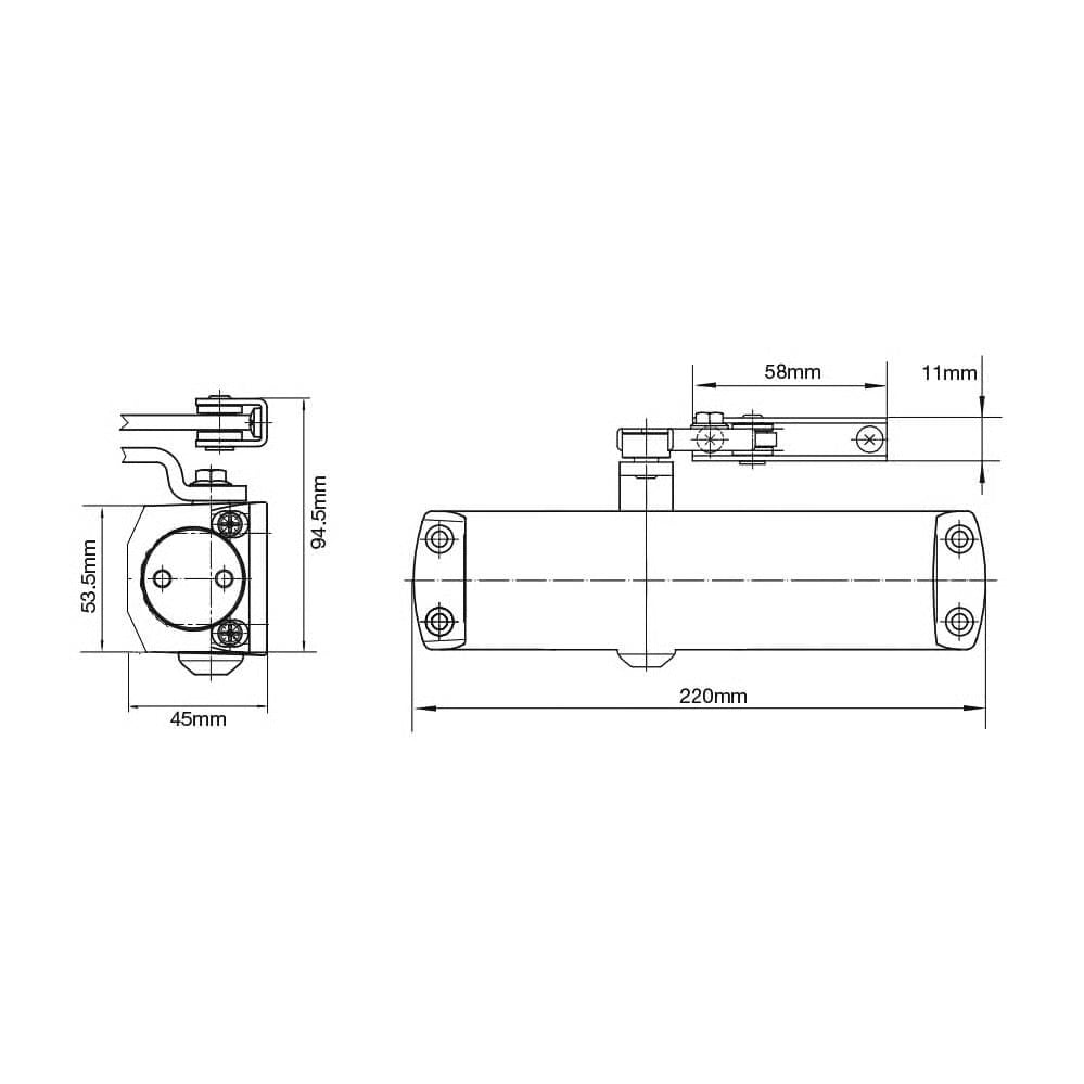 TS68 Size 2-4 Overhead Door Closer