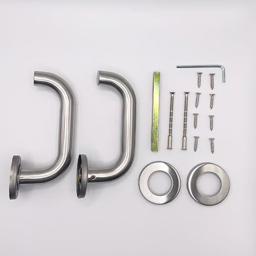 Fire Rated Stainless Steel (SSS) 19mm Return To Door (Safety) Lever on Rose Furniture