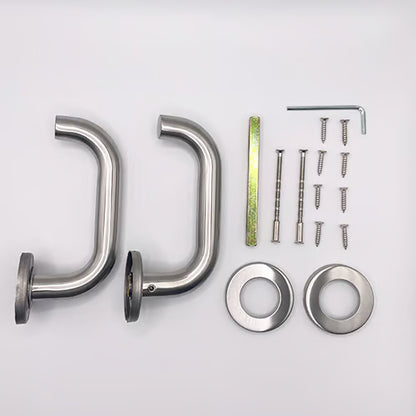 Fire Rated Stainless Steel (SSS) 19mm Return To Door (Safety) Lever on Rose Furniture