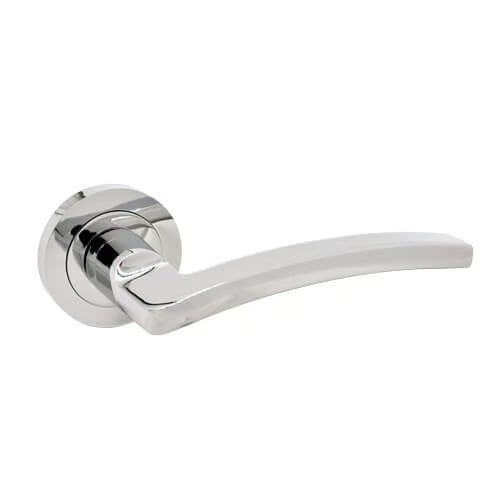 Golf Lever Handle on Round Rose Door Furniture