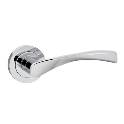 Juliete Lever Handle on Round Rose Door Furniture