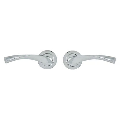 Juliete Lever Handle on Round Rose Door Furniture