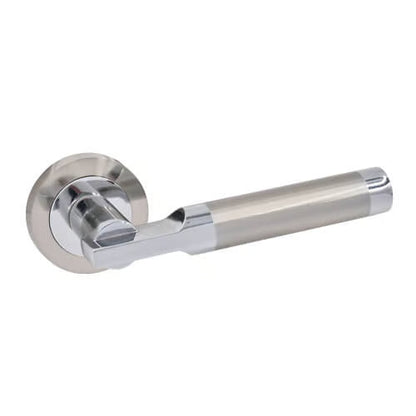 Echo Lever Handles on Round Rose Door Furniture