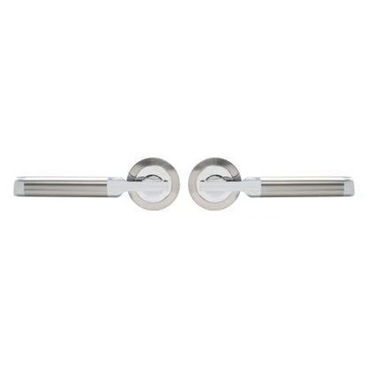 Echo Lever Handles on Round Rose Door Furniture