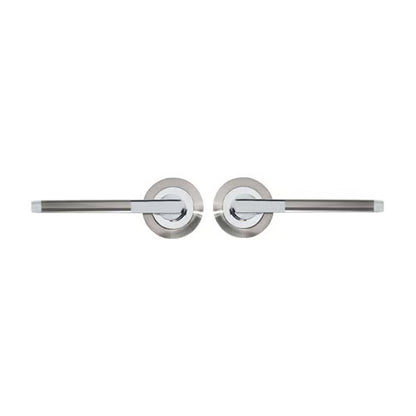 Foxtrot Lever Handle on Round Rose Door Furniture