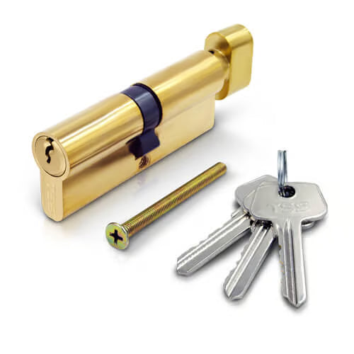 Euro Key and Turn Cylinders With Turn Side 60