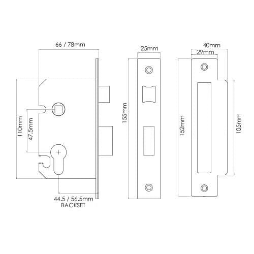 Euro Mortice Sashlock