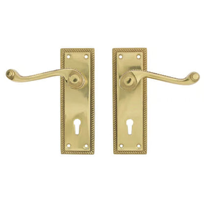 Georgian Scroll Lever on Plate Furniture