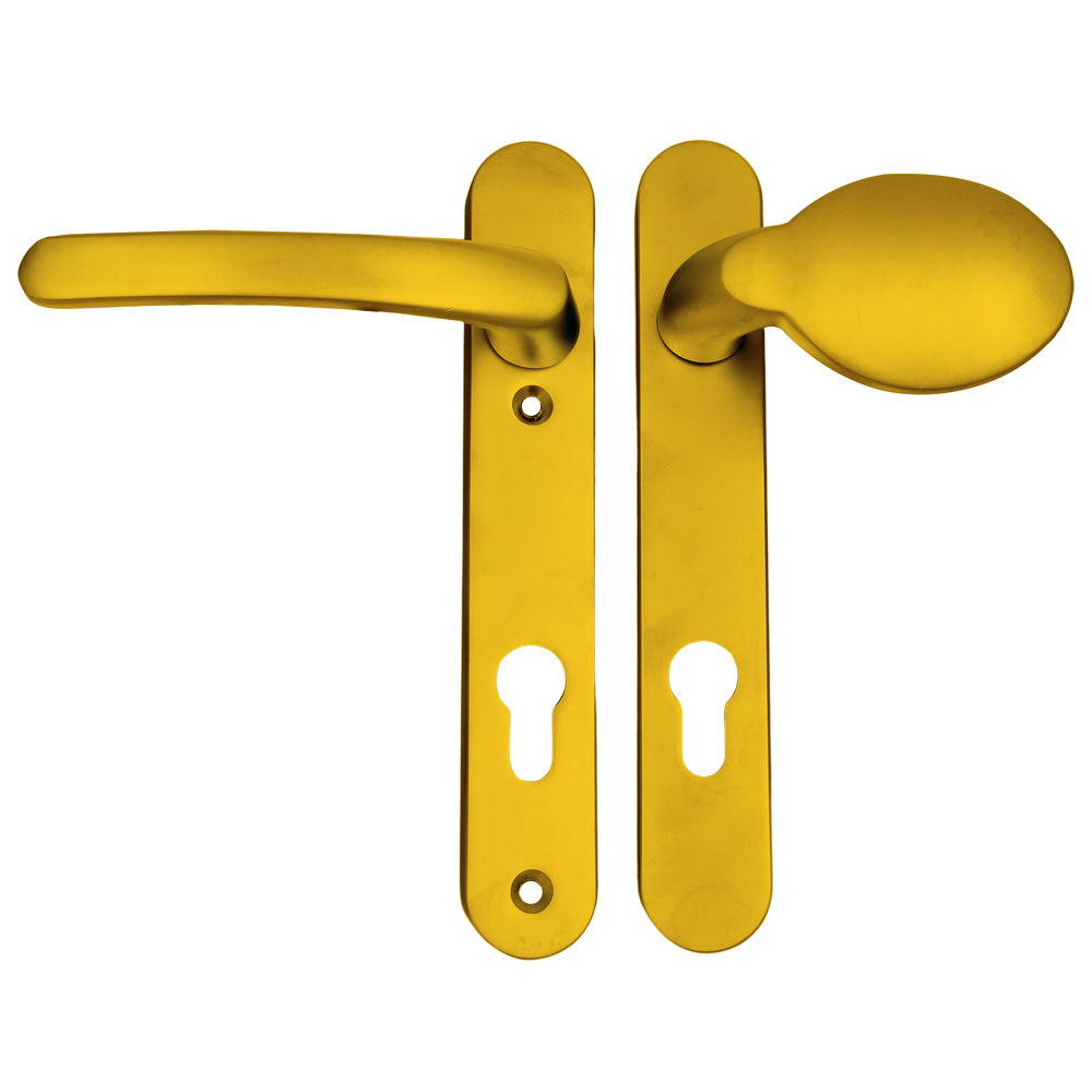 Moveable Pad UPVC Multipoint Door Handles - 92mm PZ Sprung 122mm Screw Centres