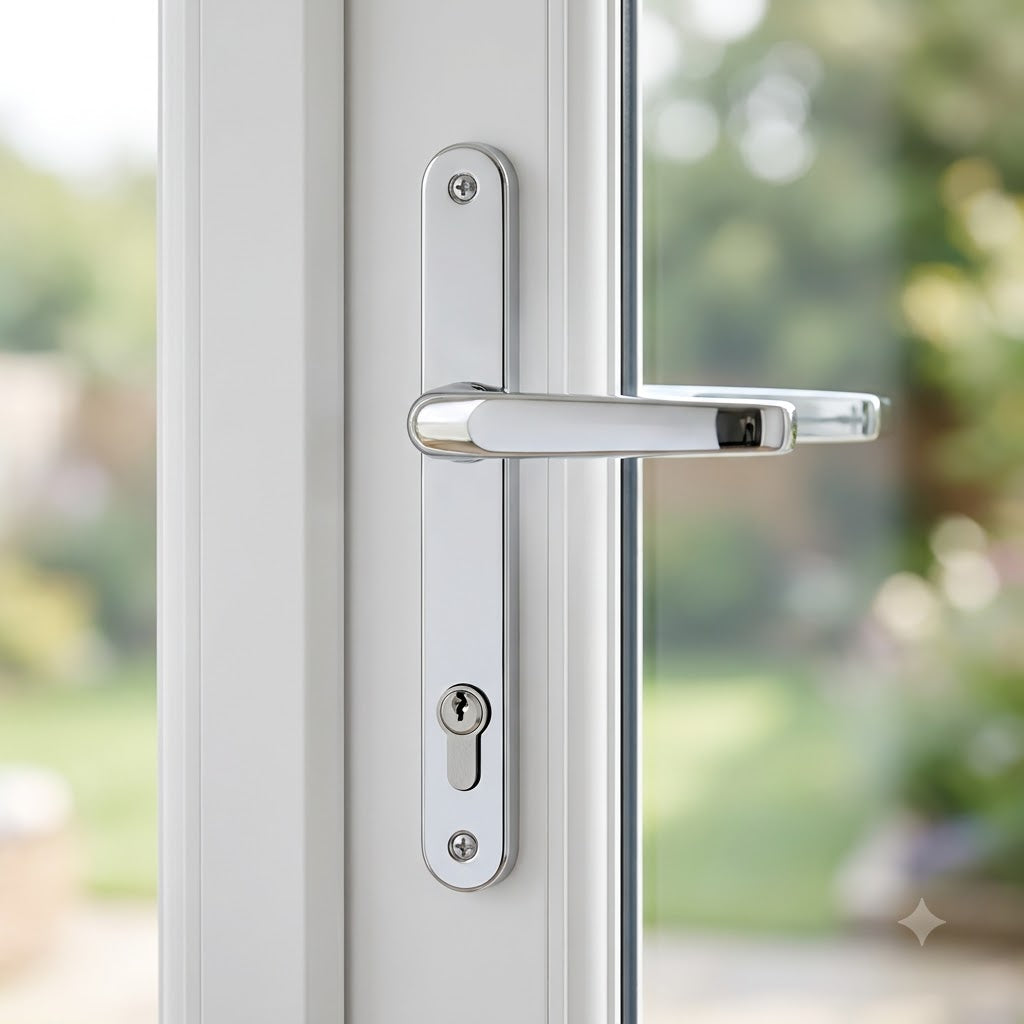 Lever UPVC Multipoint Door Handles - 92mm PZ Sprung 210mm Screw Centres