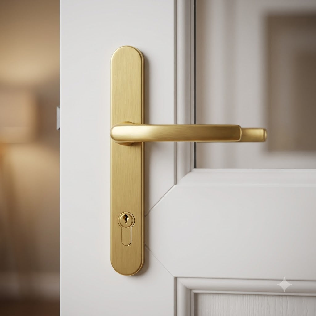 Lever UPVC Multipoint Door Handles - 92mm PZ Sprung 210mm Screw Centres