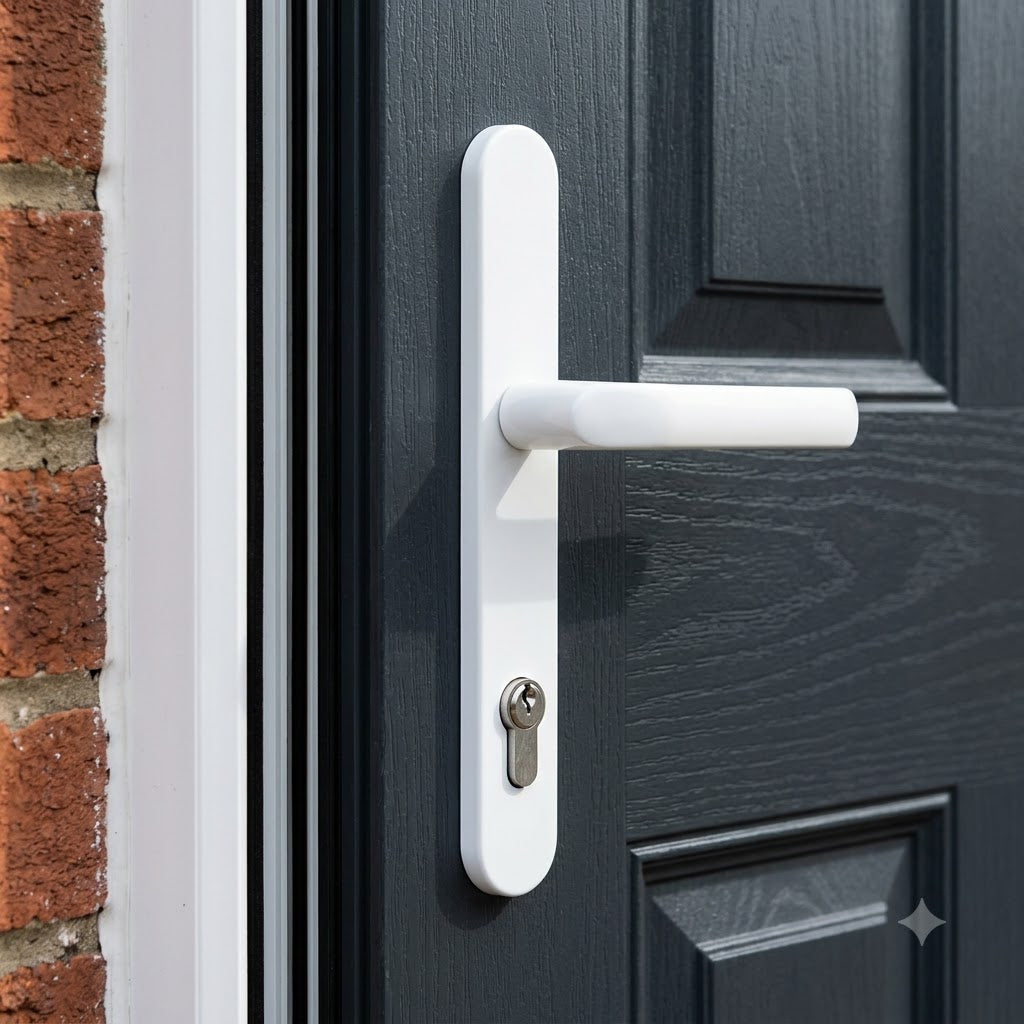 Lever UPVC Multipoint Door Handles - 92mm PZ Sprung 210mm Screw Centres