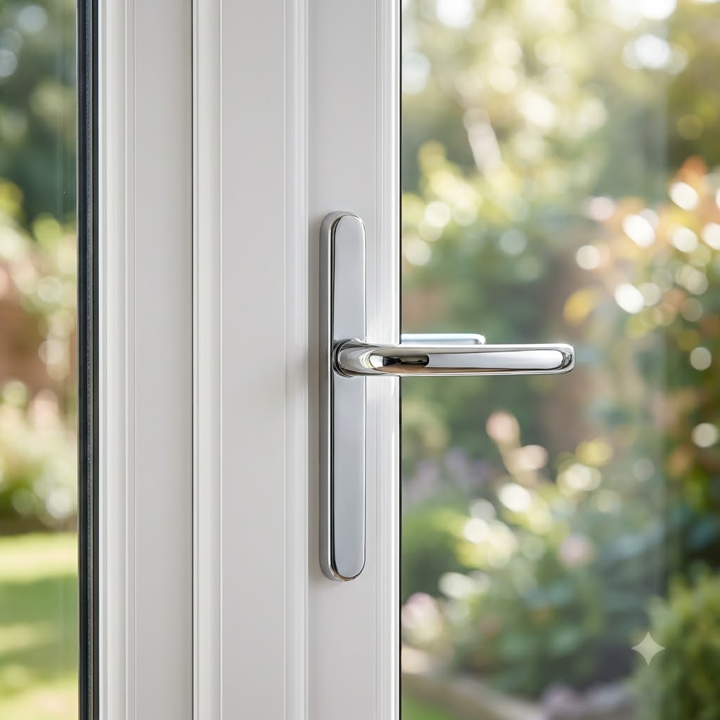 Lever UPVC Multipoint Door Handles - 92mm PZ Sprung 215mm Screw Centres