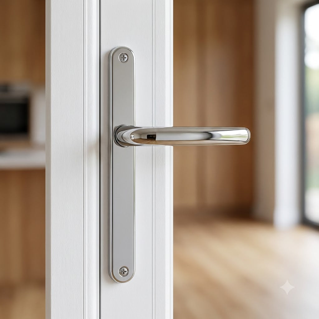 Lever UPVC Multipoint Door Handles - 92mm PZ Sprung 215mm Screw Centres