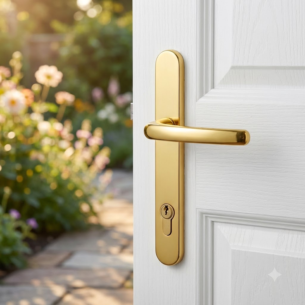 Lever UPVC Multipoint Door Handles - 92mm PZ Sprung 215mm Screw Centres