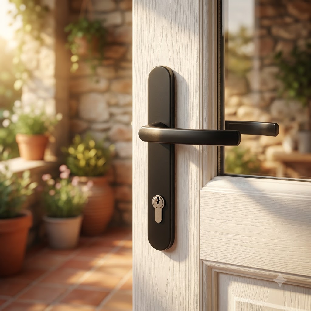 Lever UPVC Multipoint Door Handles - 92mm PZ Sprung 215mm Screw Centres
