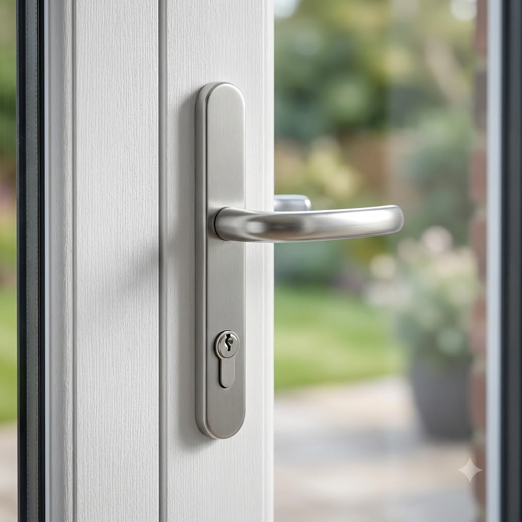 Lever UPVC Multipoint Door Handles - 92mm PZ Sprung 215mm Screw Centres