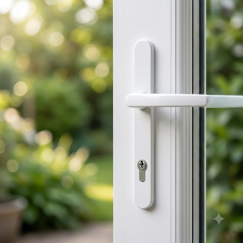 Lever UPVC Multipoint Door Handles - 92mm PZ Sprung 215mm Screw Centres
