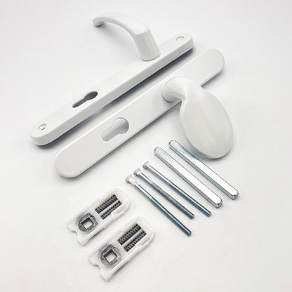 Moveable Pad Offset UPVC Multipoint Door Handles - 92/70mm PZ - Sprung - 203mm Screw Centres